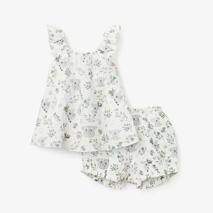 Koala Print Flutter Dress