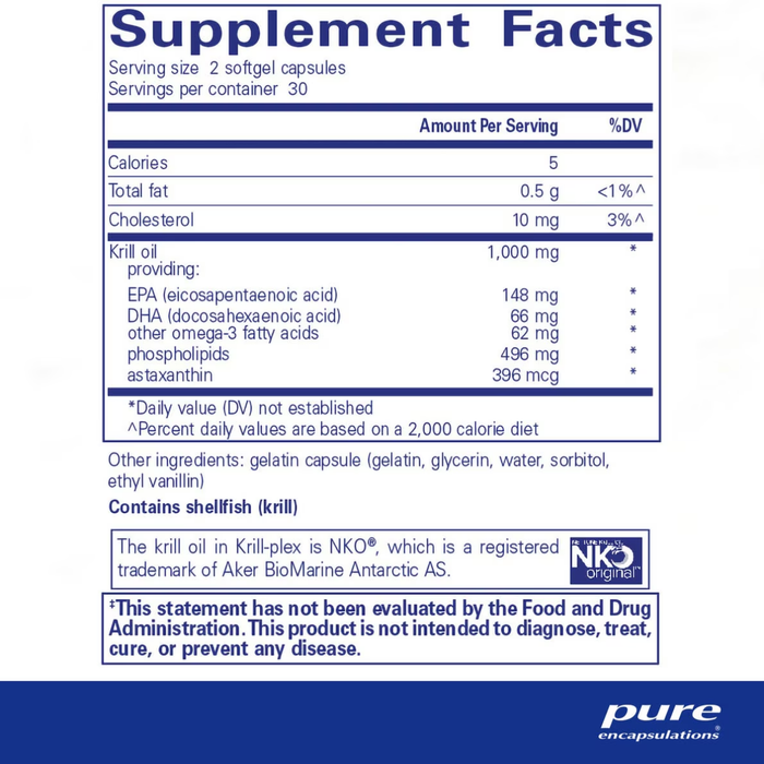 Krill-Plex 60 capsules by Pure Encapsulations