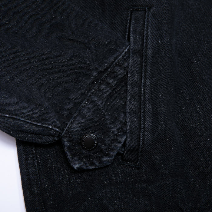 RIPNDIP La Brea Peeking Nermal Work Jacket (Black Washed Denim)
