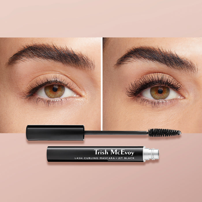 lash curling before / after model
