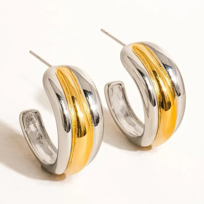 Lazare 18K Multi C Hoop Earring