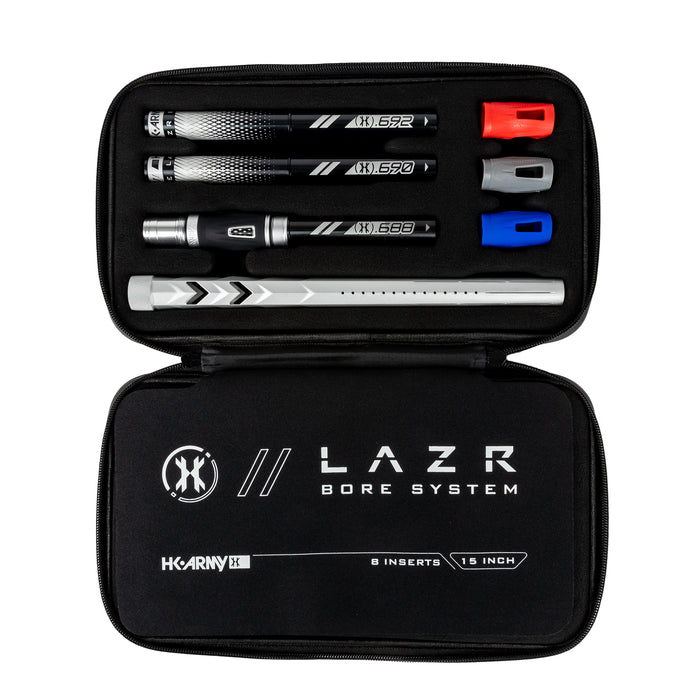 LAZR Elite Fossil Barrel Kit - 15" Dust Silver - Black Inserts - Cocker Threads