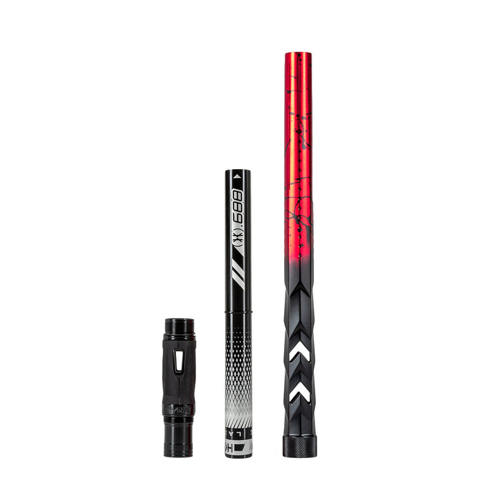 LAZR Elite Fossil Barrel Kit - 15" Red/Black Splash - Black Inserts- Cocker Threads