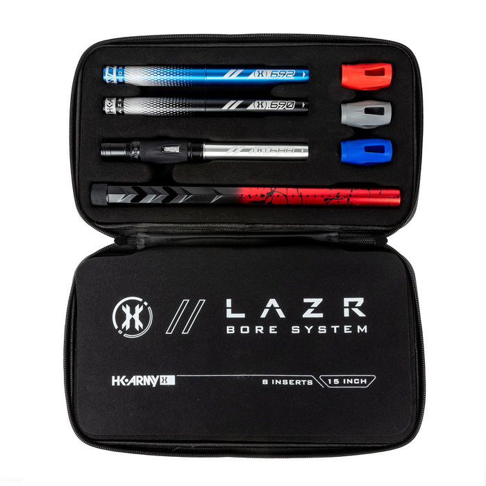 LAZR Elite Fossil Barrel Kit - 15" Red/Black Splash - Colored Inserts - Cocker Threads