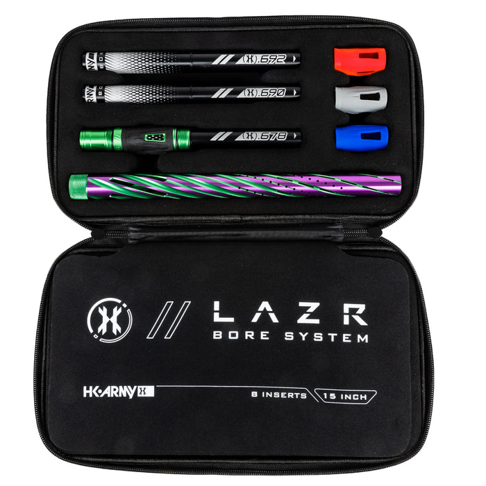 LAZR Elite Orbit Barrel Kit - 15" Green/Purple Black Inserts - Cocker Threads