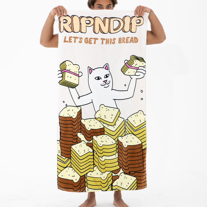 RIPNDIP Lets Get This Bread Beach Towel