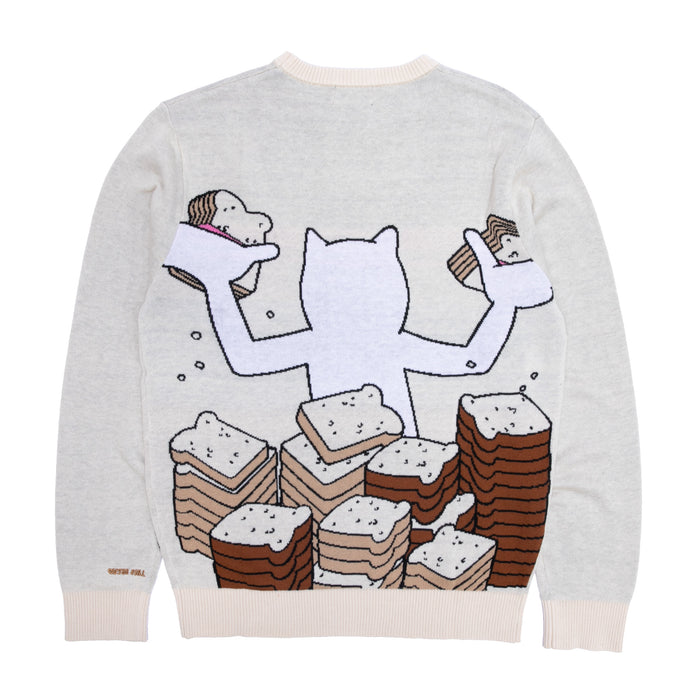 RIPNDIP Lets Get This Bread Knit Sweater (Natural)