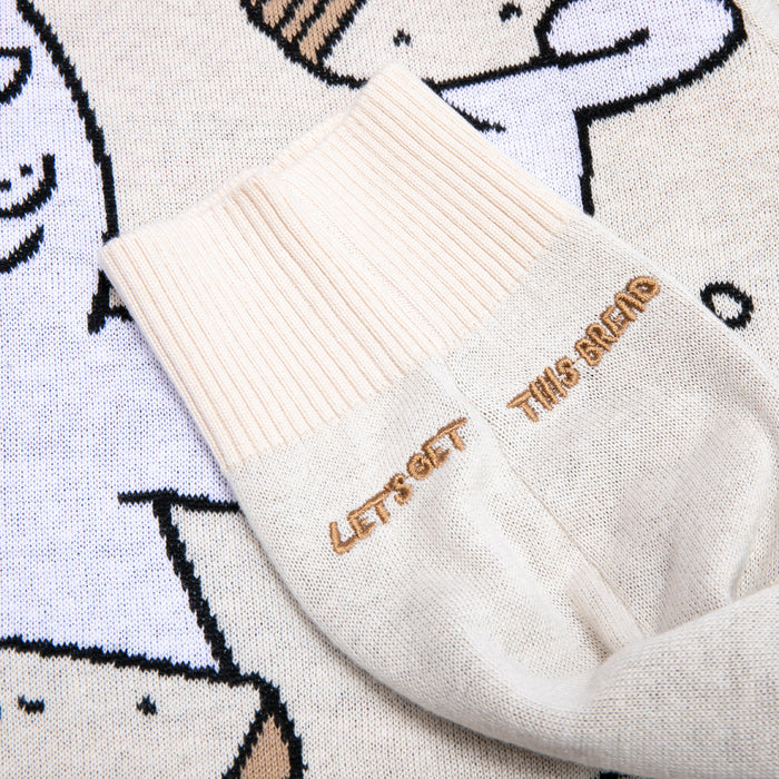 RIPNDIP Lets Get This Bread Knit Sweater (Natural)