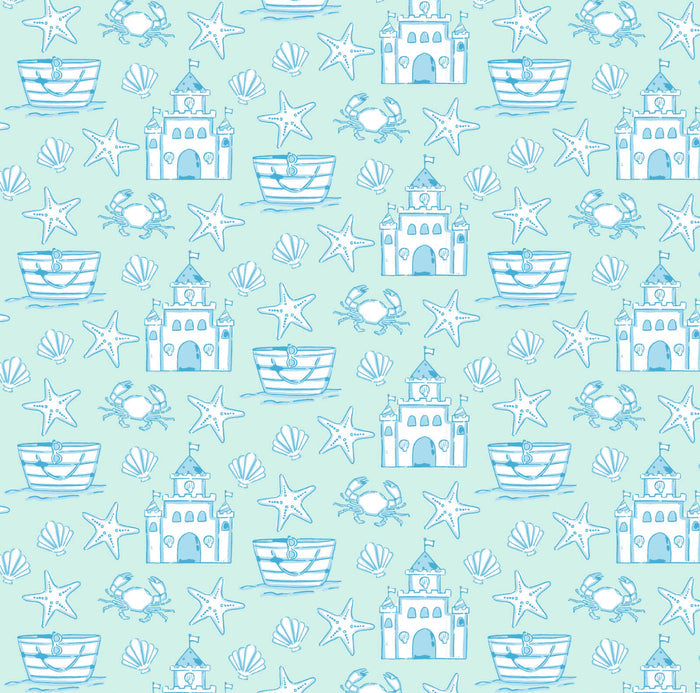 Lila and Hayes - Charles Short Set - Sandcastles Blue