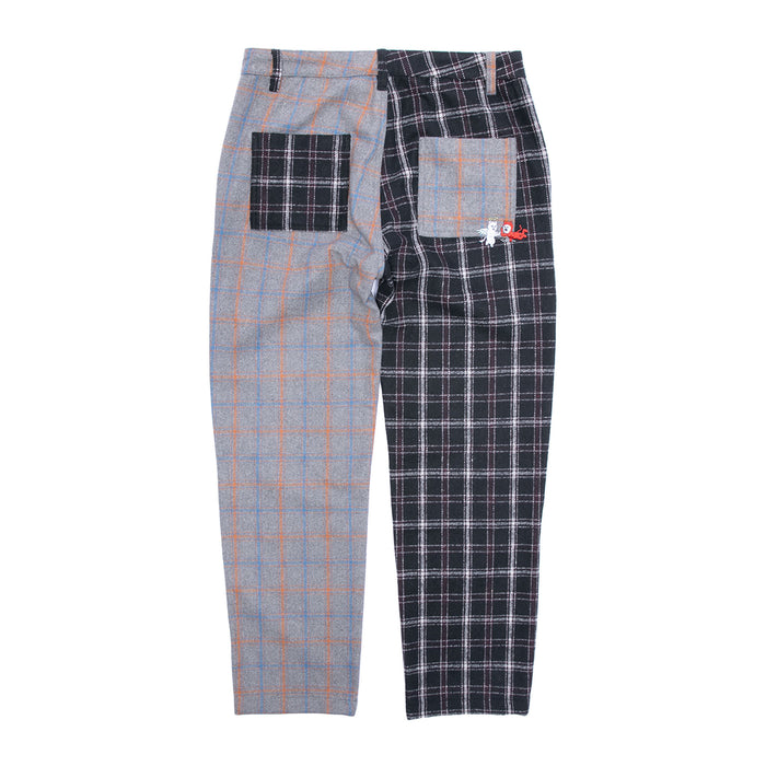 RIPNDIP Limbo Split Plaid Flannel Pants (Dark Brown)