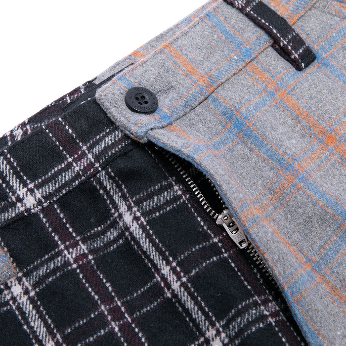 RIPNDIP Limbo Split Plaid Flannel Pants (Dark Brown)