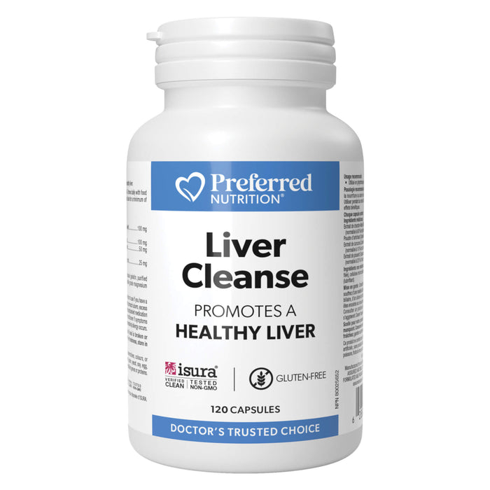 Bottle of Preferred Nutrition Liver Cleanse 120 Capsules