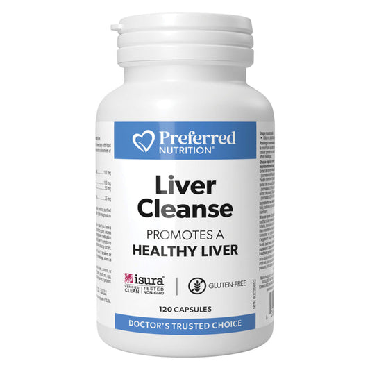Bottle of Preferred Nutrition Liver Cleanse 120 Capsules