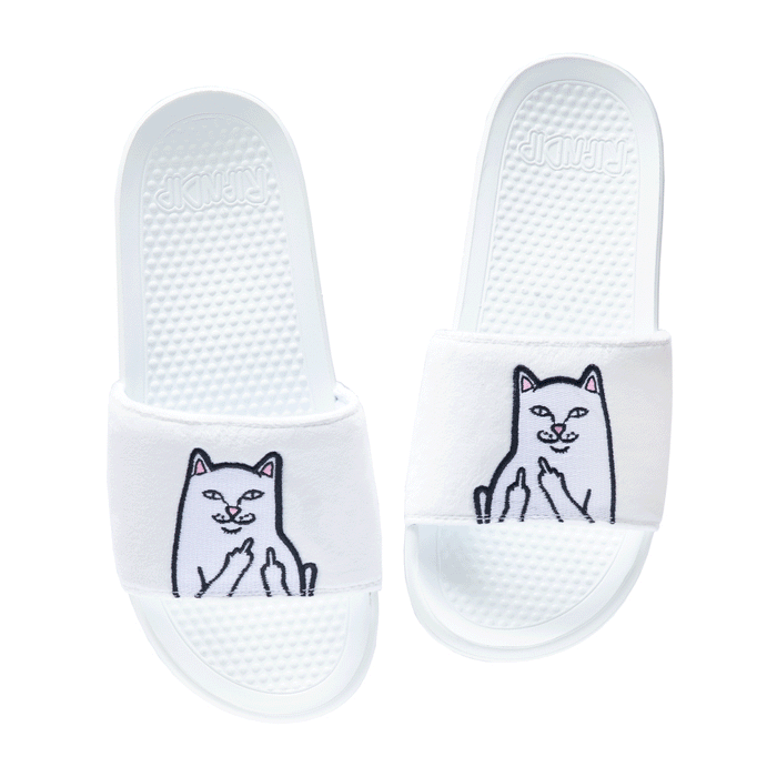 RIPNDIP Lord Nermal Glow in the Dark Slides (Blue/Neon)