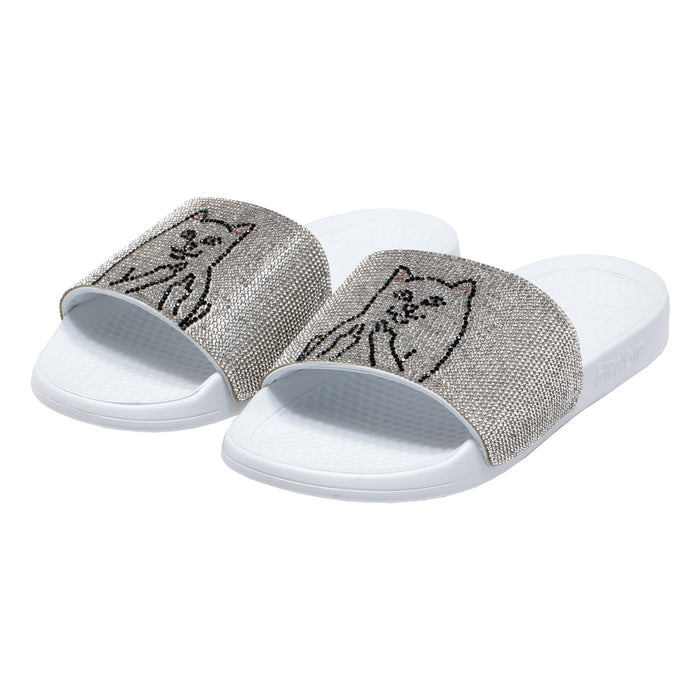341724 Lord Nermal Slides (Rhinestone White)