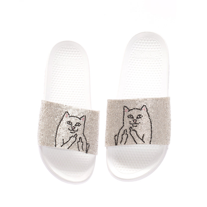 341724 Lord Nermal Slides (Rhinestone White)
