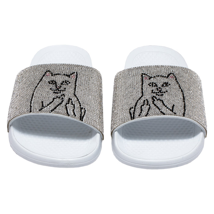 341724 Lord Nermal Slides (Rhinestone White)