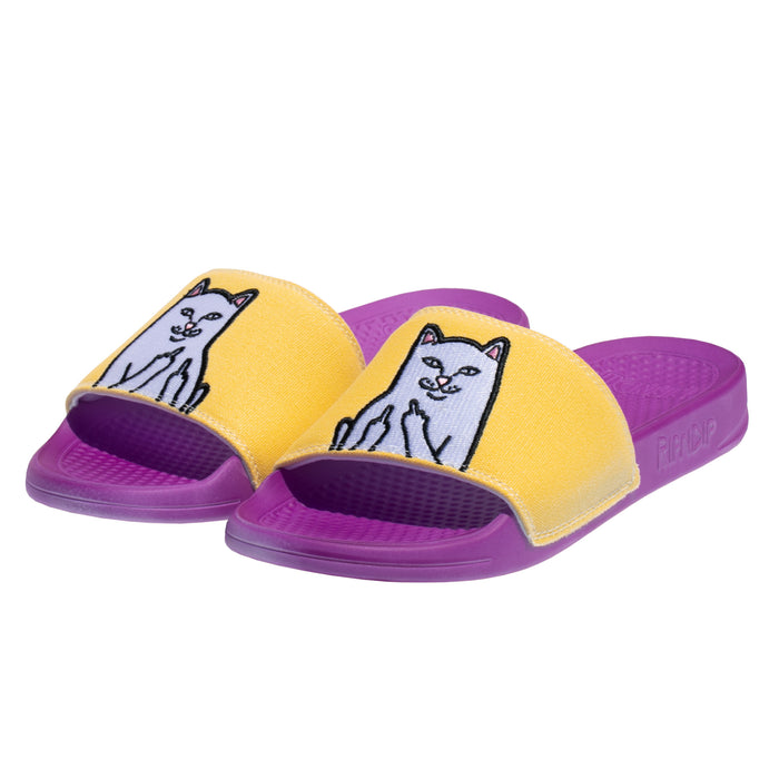 RIPNDIP Lord Nermal Slides UV Activated (Purple/Gold)