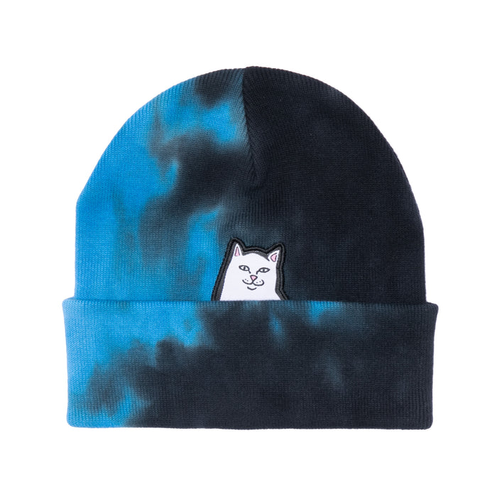 RIPNDIP Lord Nermal Tie Dye Beanie (Black/Blue)