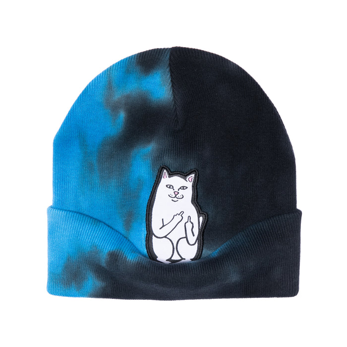 RIPNDIP Lord Nermal Tie Dye Beanie (Black/Blue)