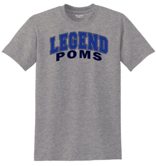 LT Poms Basic Arc Tee- Matte or Glitter