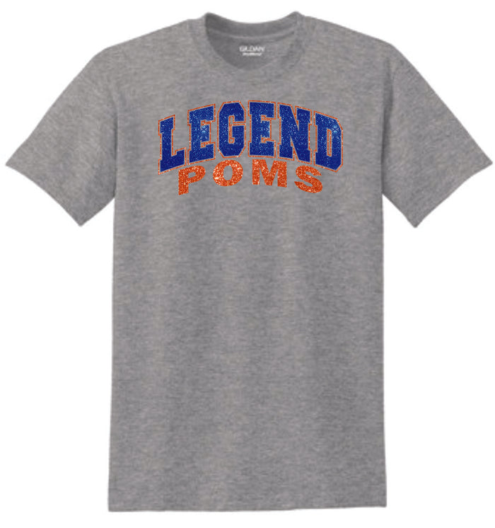 LT Poms Basic Arc Tee- Matte or Glitter
