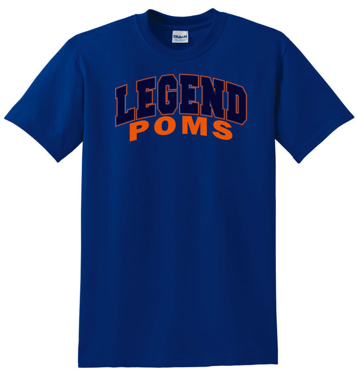 LT Poms Basic Arc Tee- Matte or Glitter