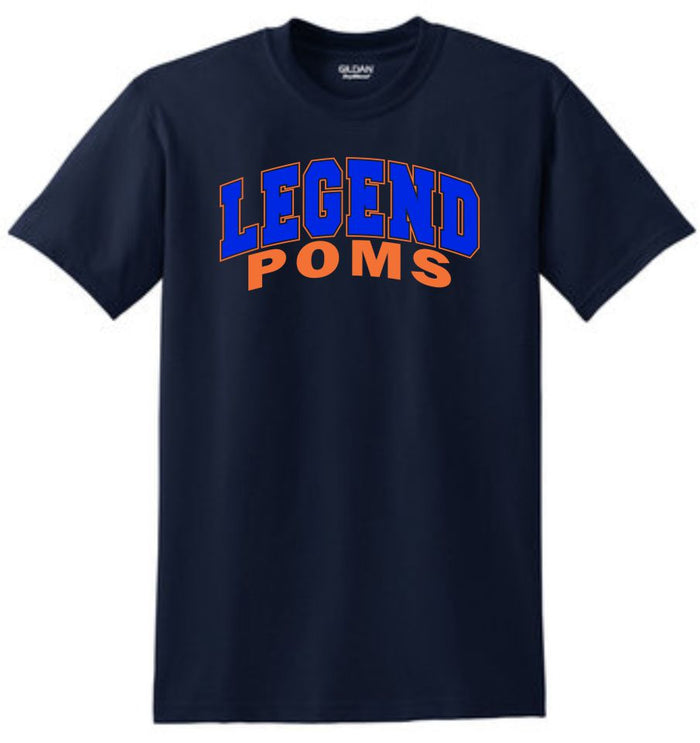 LT Poms Basic Arc Tee- Matte or Glitter