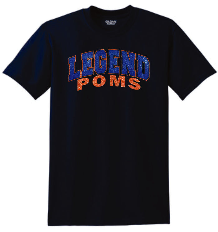 LT Poms Basic Arc Tee- Matte or Glitter
