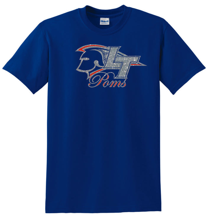 LT Poms Basic Logo Tee- Matte or Glitter