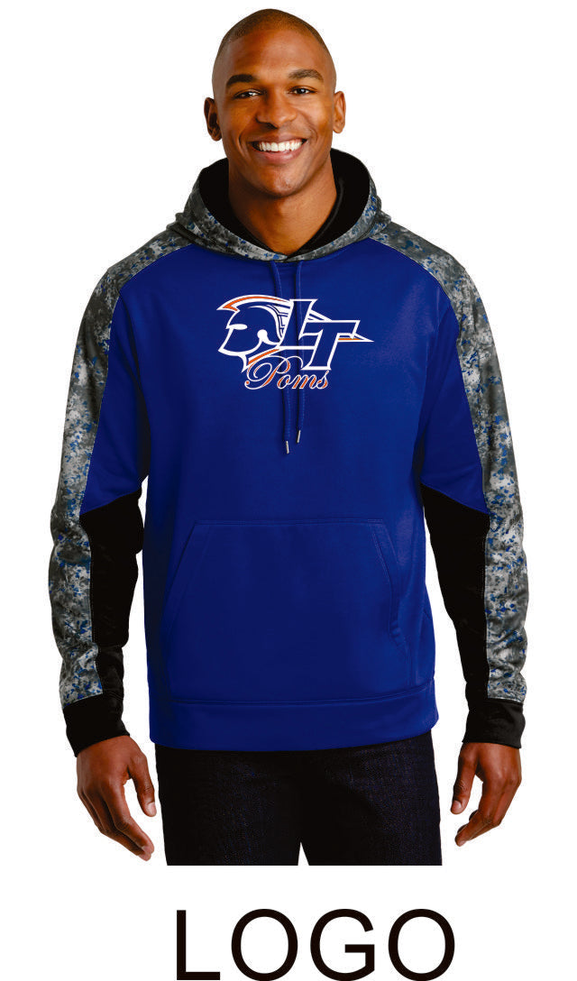 LT Poms Colorblock Hooded Wicking Sweatshirt- in 2 designs