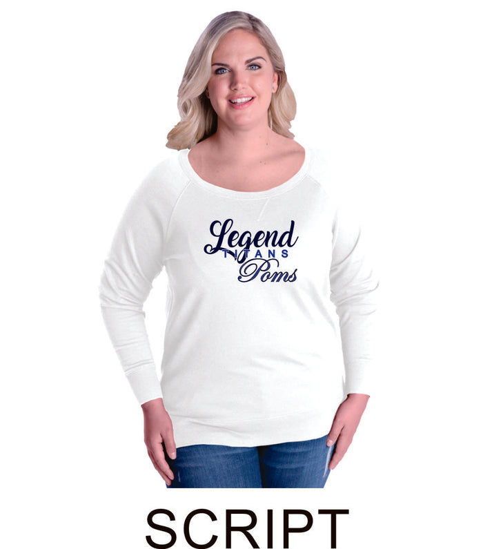 LT Poms Curvy Ladies Slouchy Pullover in 2 Designs- Matte or Glitter