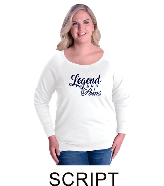 LT Poms Curvy Ladies Slouchy Pullover in 2 Designs- Matte or Glitter