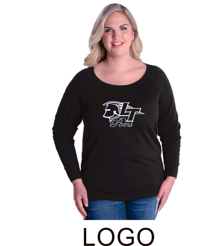 LT Poms Curvy Ladies Slouchy Pullover in 2 Designs- Matte or Glitter