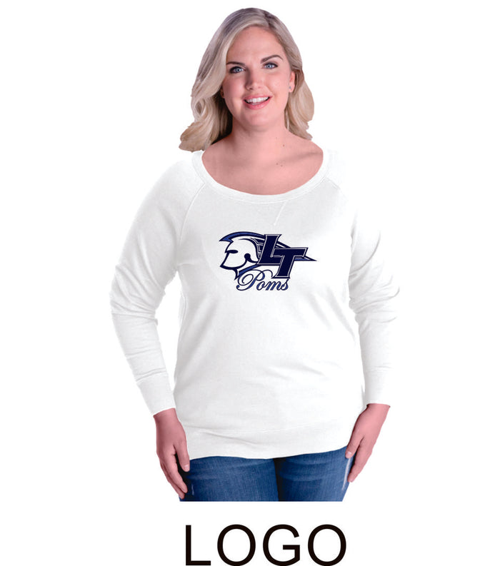 LT Poms Curvy Ladies Slouchy Pullover in 2 Designs- Matte or Glitter