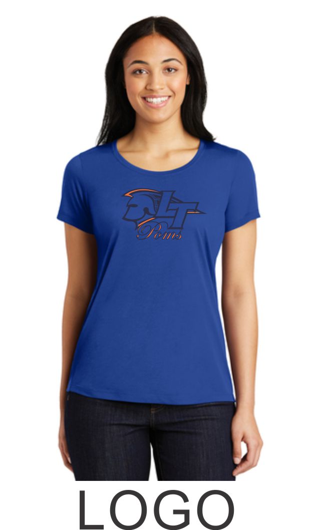 LT Poms Sport-Tek Ladies Wicking  Tee - 2 designs
