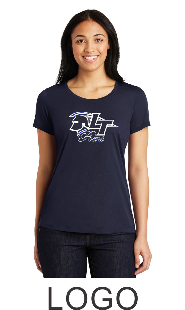 LT Poms Sport-Tek Ladies Wicking  Tee - 2 designs