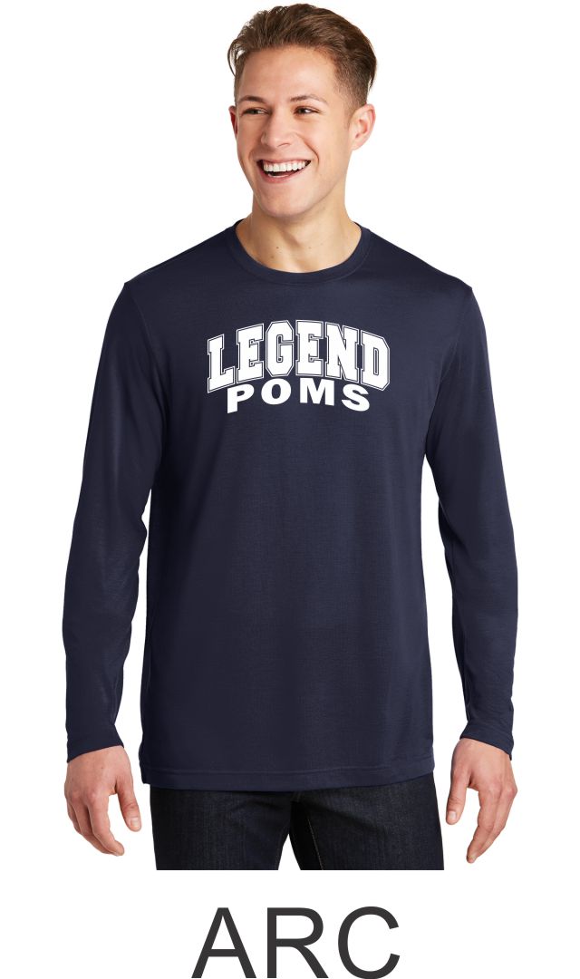 LT Poms Sport-Tek Unisex Long Sleeve Wicking Tee - 2 designs