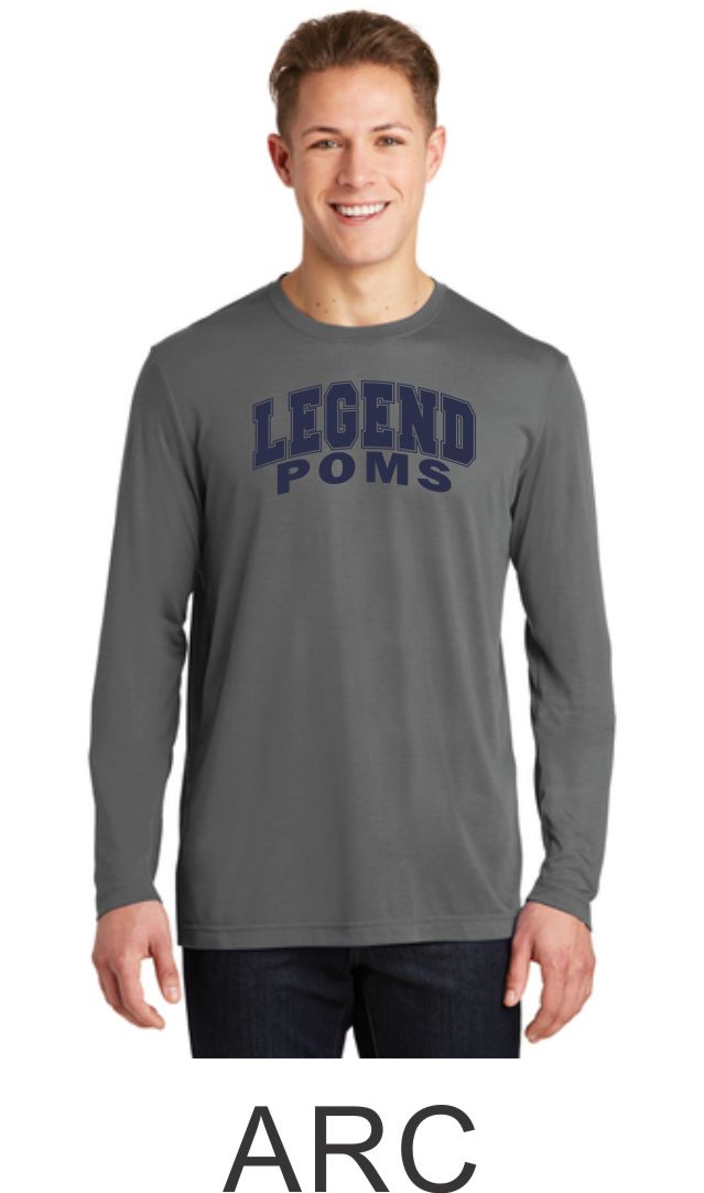 LT Poms Sport-Tek Unisex Long Sleeve Wicking Tee - 2 designs