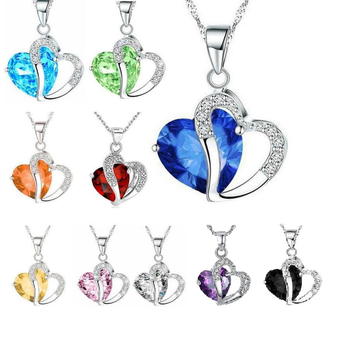 Luxury Heart Pendant Crystal Necklace