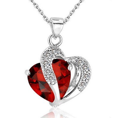 Luxury Heart Pendant Crystal Necklace