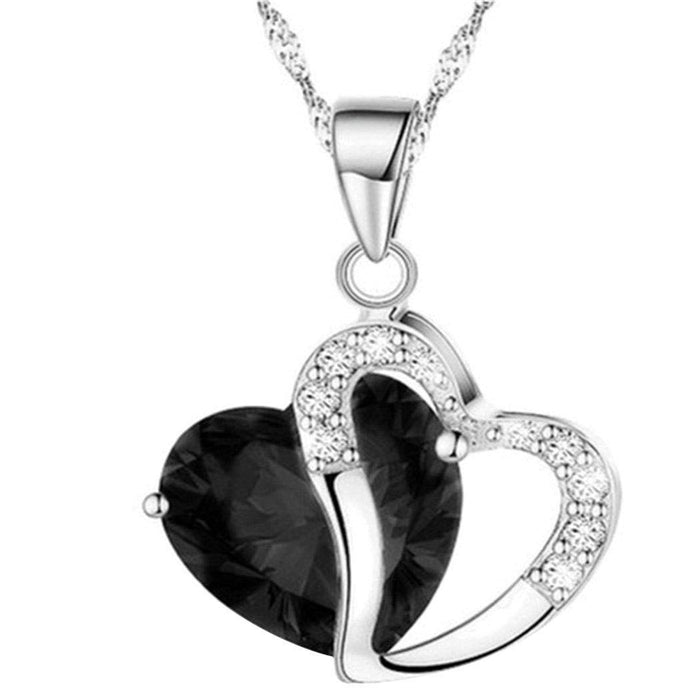 Luxury Heart Pendant Crystal Necklace