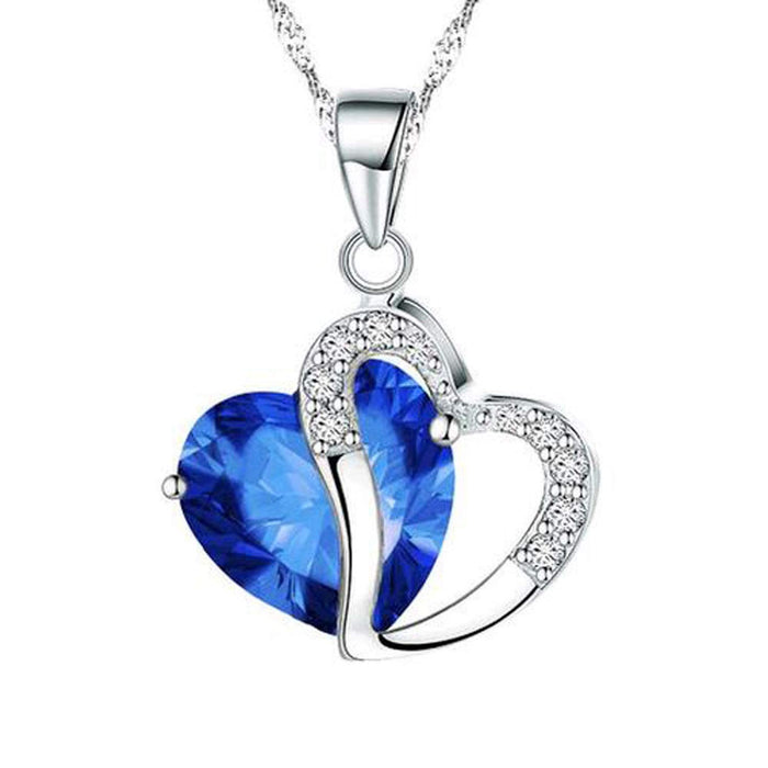 Luxury Heart Pendant Crystal Necklace
