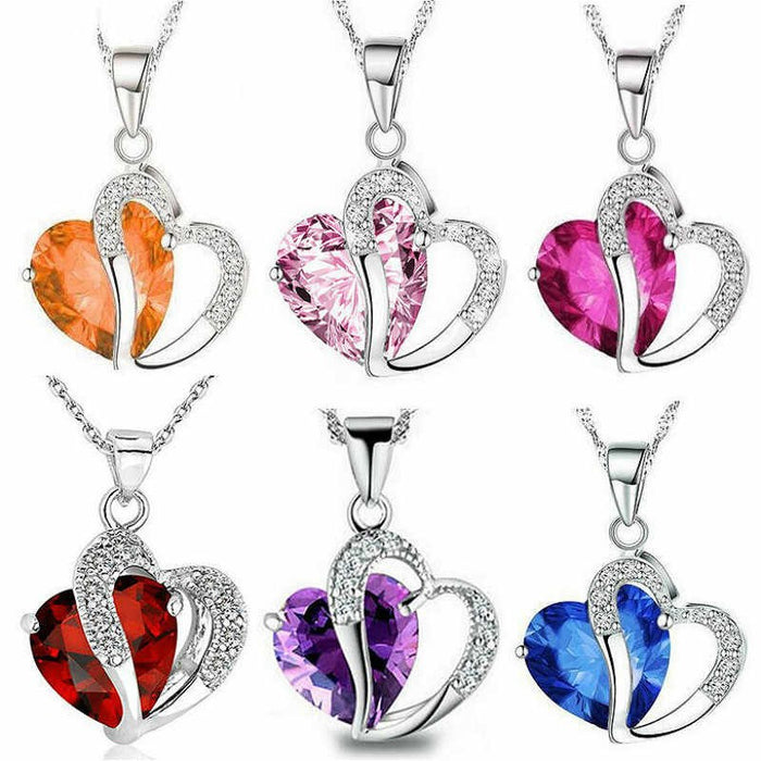 Luxury Heart Shaped Crystal Necklace