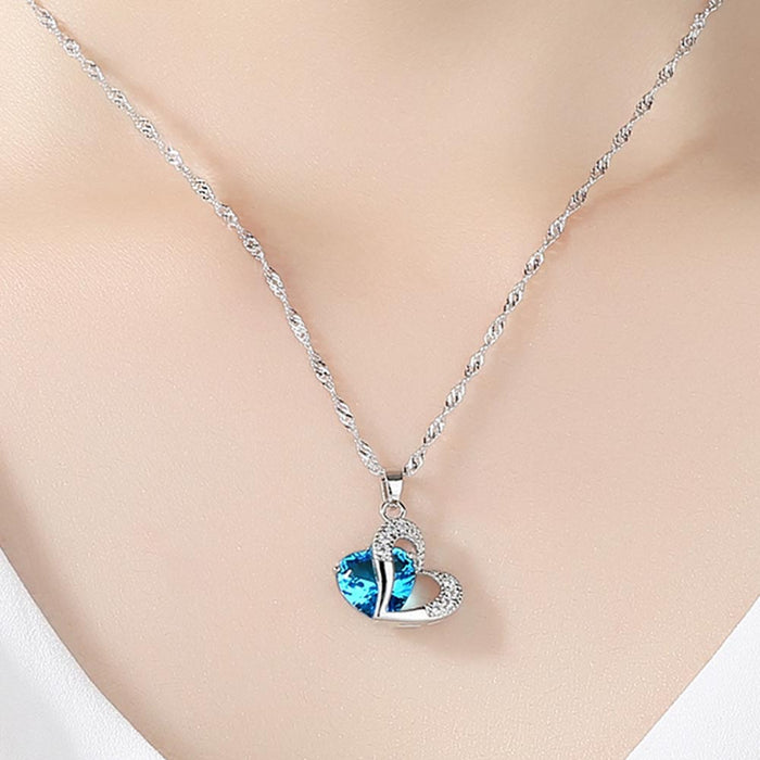 Luxury Heart Shaped Crystal Necklace