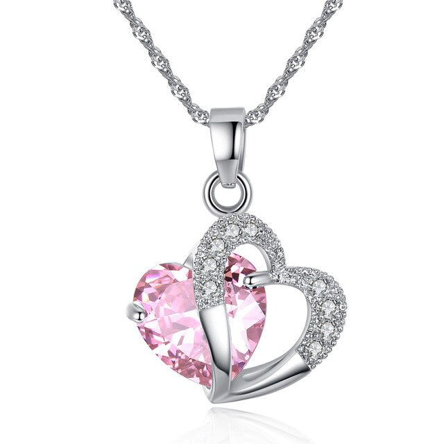 Luxury Heart Shaped Crystal Necklace