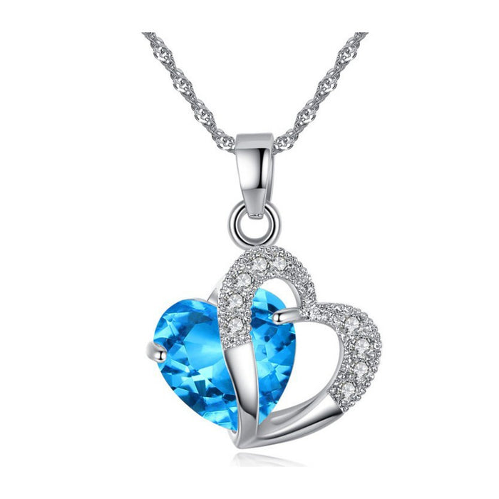 Luxury Heart Shaped Crystal Necklace