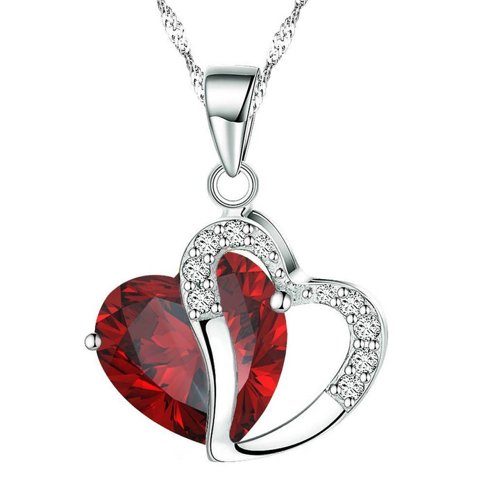Luxury Heart Shaped Crystal Necklace