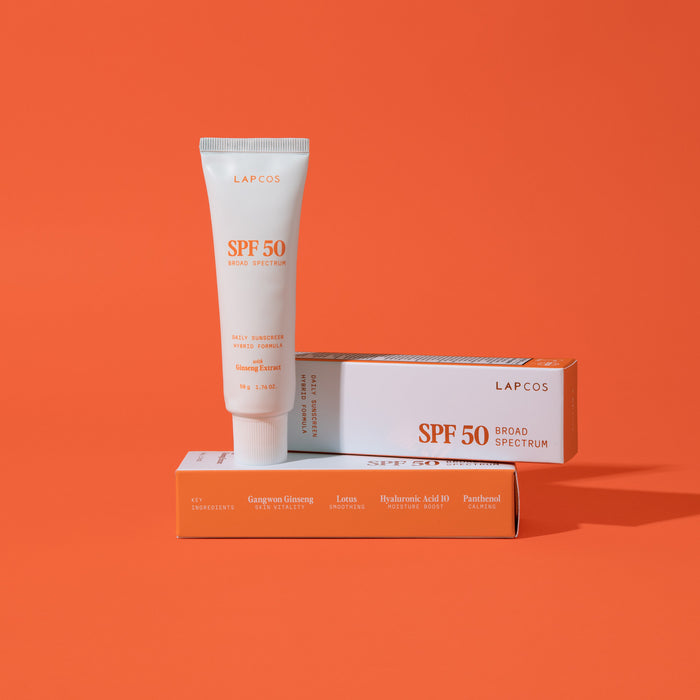 Packaging for LAPCOS spf 50 hybrid sunscreen for face