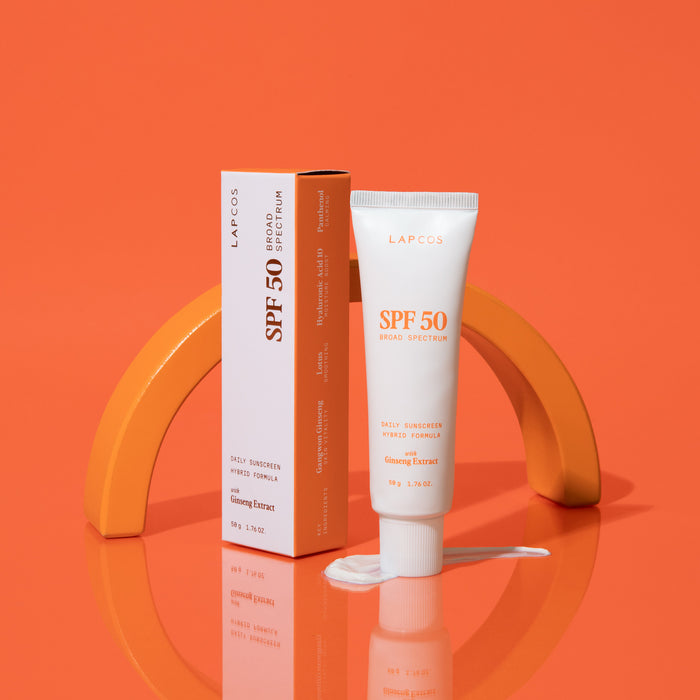 Packaging for LAPCOS spf 50 hybrid sunscreen for face